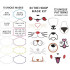 Mask Kit - 12 Cartoon Patterns + 6 Mask Frames