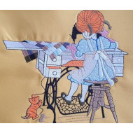 Girl Sewing Machine