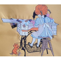 Girl Sewing Machine
