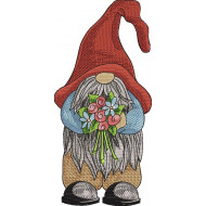 Gnome Holding Flowers