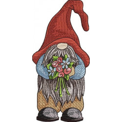 Gnome Holding Flowers