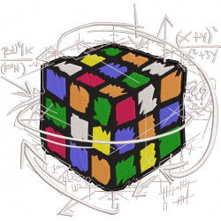 Rubik Cube with Black Base
