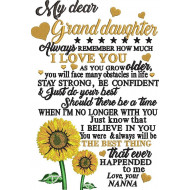 My Dear Granddaughter Always Remember