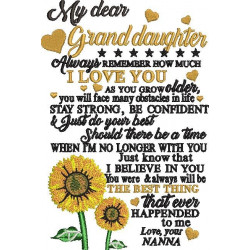 My Dear Granddaughter Always Remember