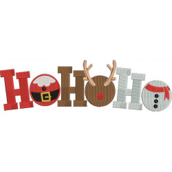 Hoho Christmas Embroidery Design