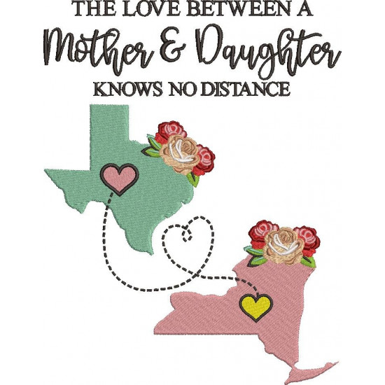 Mother and Daughter Love - Custom Digitizing