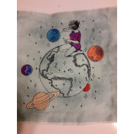 Girl Painting Planets