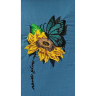 Sunflower Butterfly Never Give Up