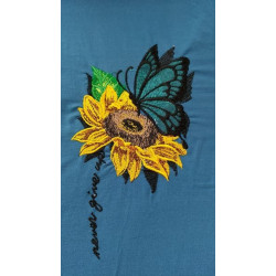 Sunflower Butterfly Never Give Up