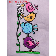 Cute Birds And Flower