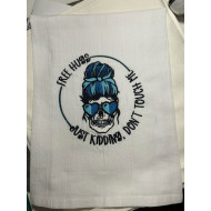Free Hugs Girl Skull Quote