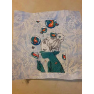 Girl Making Bubble Of Fishes