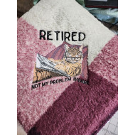 Retired Not My Problem Anymore Cat Funny Quote 