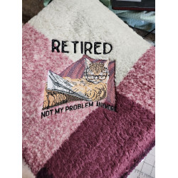 Retired Not My Problem Anymore Cat Funny Quote 
