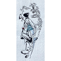 Crane with Japanese Girl
