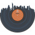 Boston Skyline Vinyl Record Art