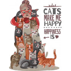 Cats Make Me Happy Happiness Is Cats