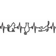 Cat Lovers Heartbeat Line