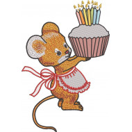 Mouse With Birthday Cake