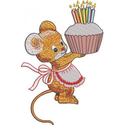 Mouse With Birthday Cake