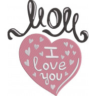 Mom I Love You In A Heart