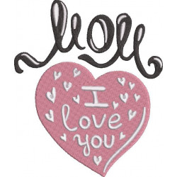 Mom I Love You In A Heart