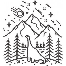 Dinosaur In A Mountain