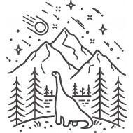 Dinosaur In A Mountain