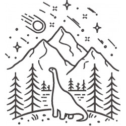 Dinosaur In A Mountain