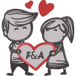 Kids Couple Love Heart