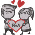 Kids Couple Love Heart