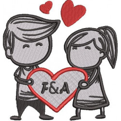 Kids Couple Love Heart