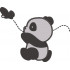 Panda Flying Kite
