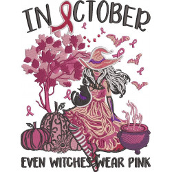 Witches Wear Pink In October Quote