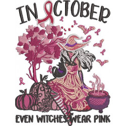 Witches Wear Pink In October Quote