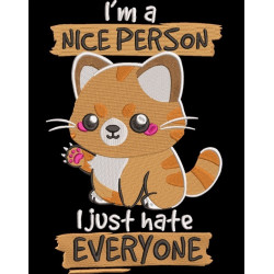 I Just Hate Everyone Cat Quote