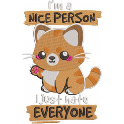 I Just Hate Everyone Cat Quote