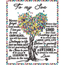 To My Son Embroidery