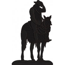 Cowboy On Horse Silhouette