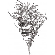 Floral Face Skull