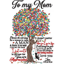 To My Mom Embroidery