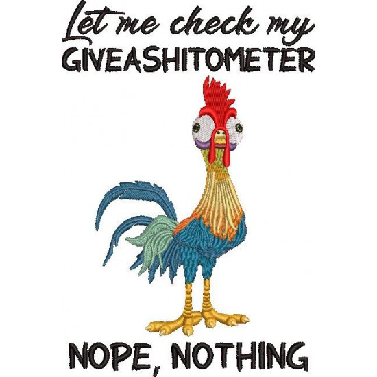 Let Me Check My Giveashitometer Chicken