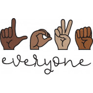 Love Everyone Hand Art
