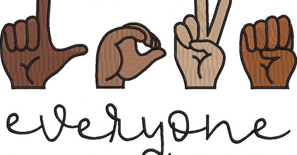 Love Everyone Hand Art