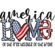 America Home Word Art