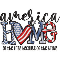 America Home Word Art