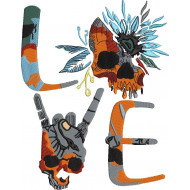 Love Skull WordArt