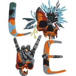Love Skull WordArt