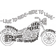 Live To Ride Wordart