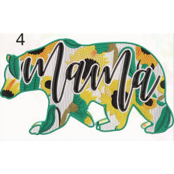 Sunflower Mama Bear silhouette